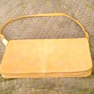 Suede Clutch purse with handle